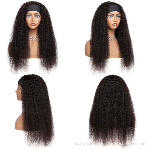 Body wave headband wig human hair wig headband blonde human hair headband wig